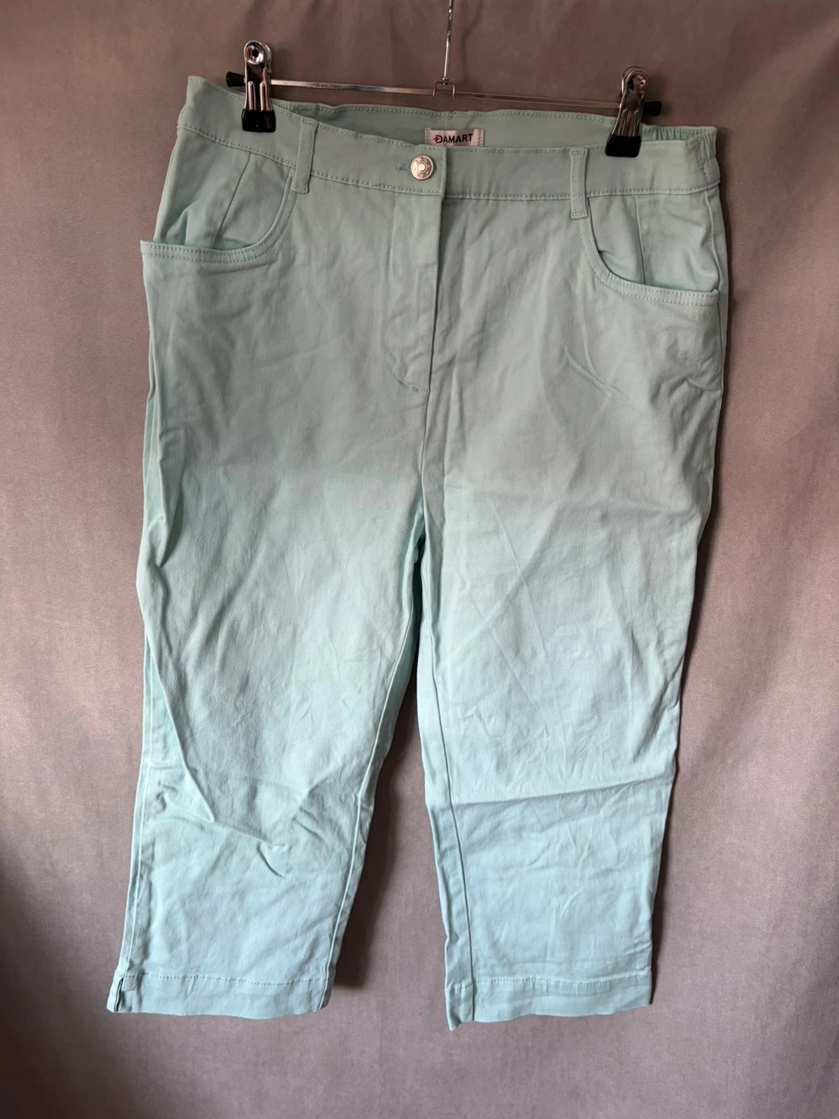 Pantacourt damart taille 42 turquoise